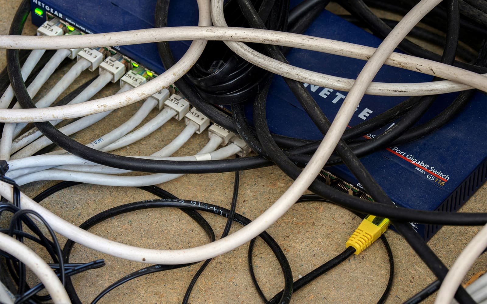 Clean CCTV wiring and cable management